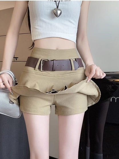 ベルト付きフリルショートパンツ TK0632