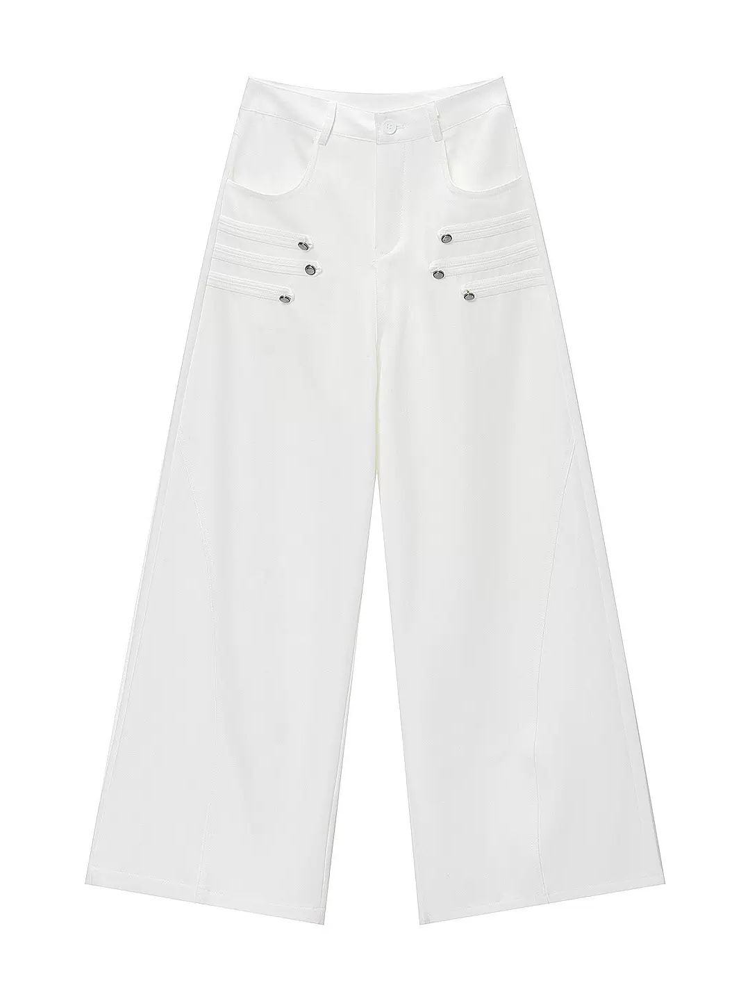 レトロミリタリーホワイトデニムパンツ TK0649