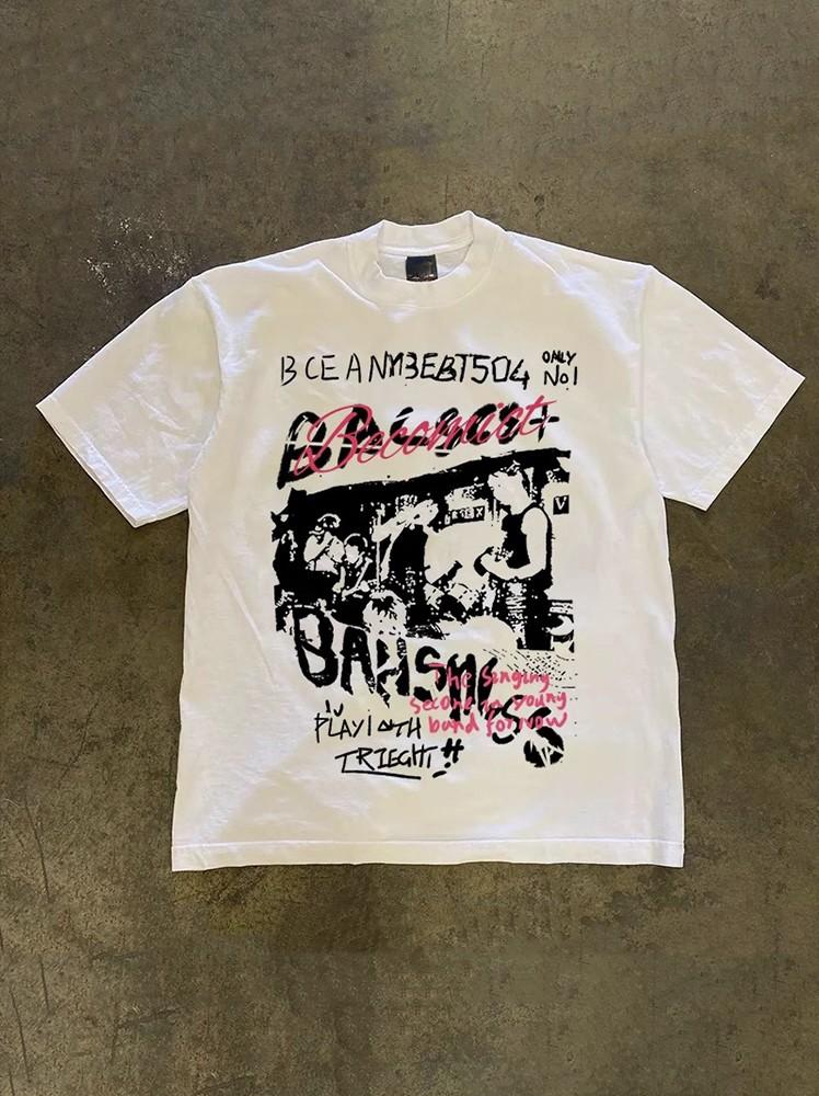 ストリートバンドプリントTシャツ TT001