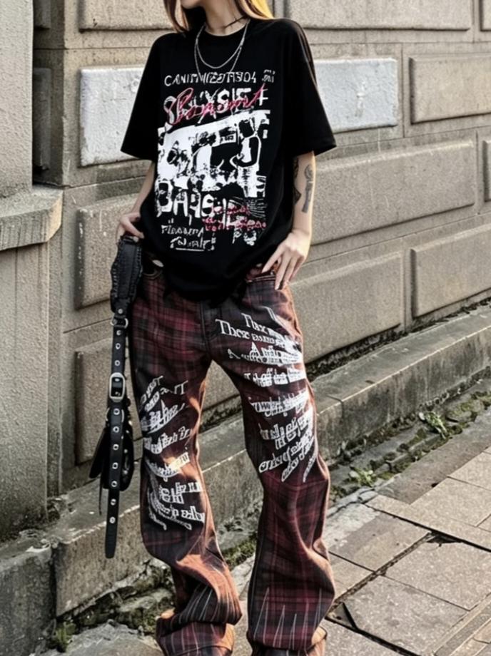 ストリートバンドプリントTシャツ TT001