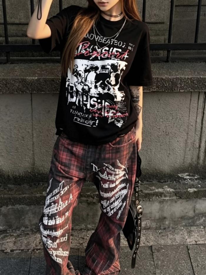 ストリートバンドプリントTシャツ TT001
