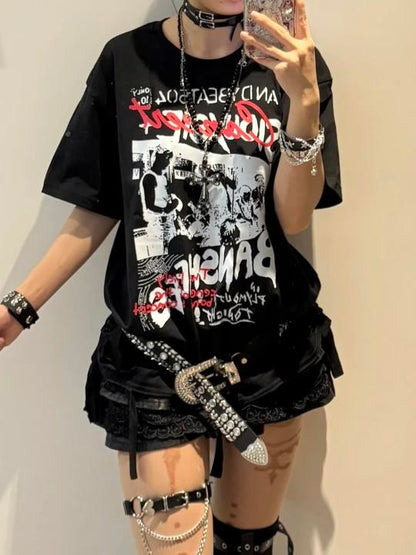 ストリートバンドプリントTシャツ TT001