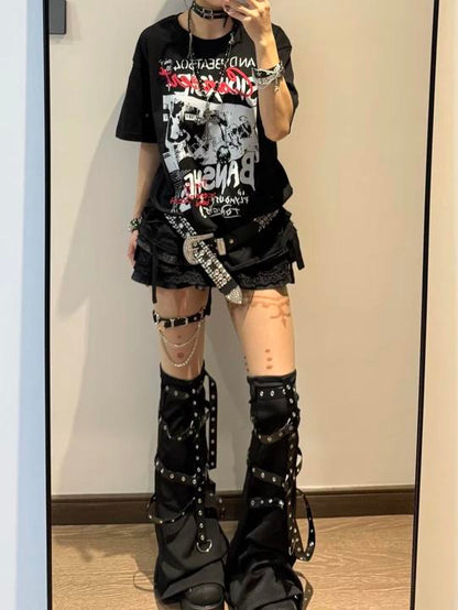ストリートバンドプリントTシャツ TT001