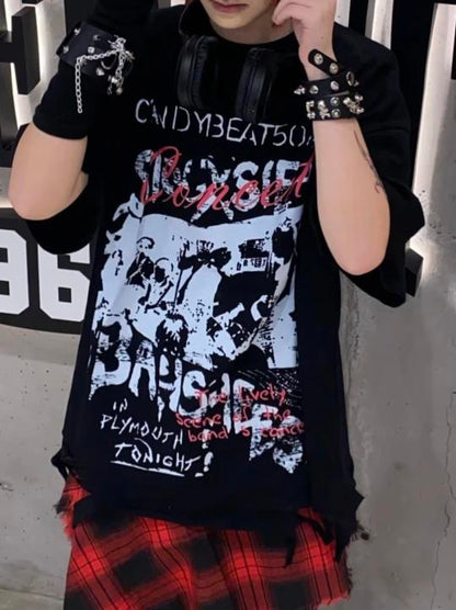 ストリートバンドプリントTシャツ TT001