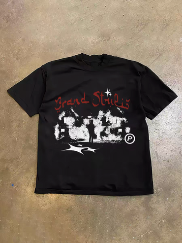 バンドンプリントTシャツ TT004