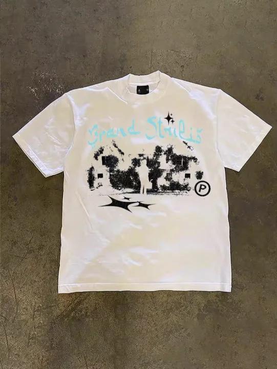 バンドンプリントTシャツ TT004
