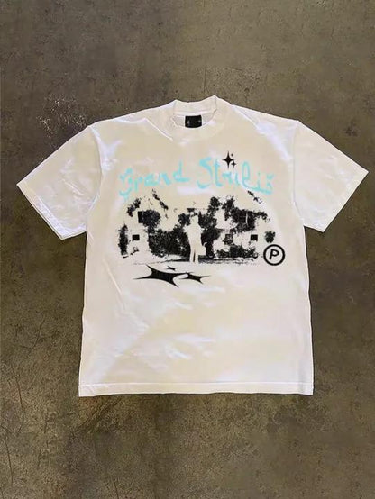 バンドンプリントTシャツ TT004