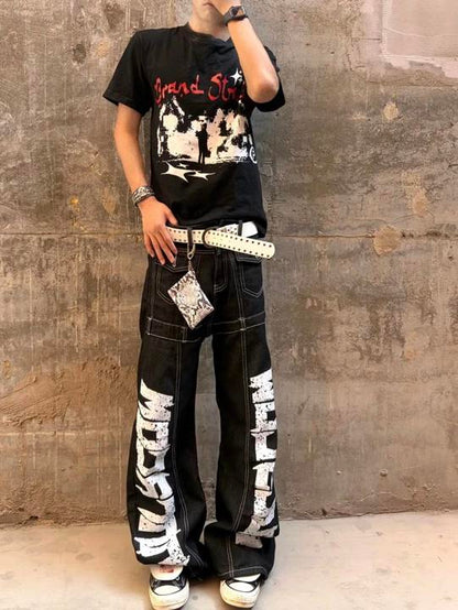 バンドンプリントTシャツ TT004