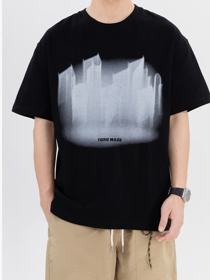 ルーズフィットプリントTシャツ ZB061