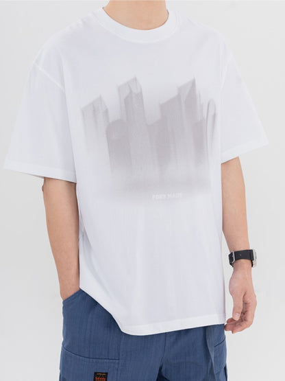 ルーズフィットプリントTシャツ ZB061