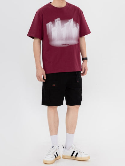 ルーズフィットプリントTシャツ ZB061