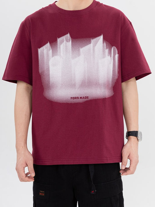 ルーズフィットプリントTシャツ ZB061