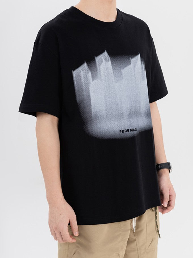ルーズフィットプリントTシャツ ZB061