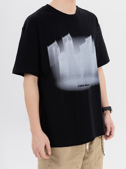 ルーズフィットプリントTシャツ ZB061