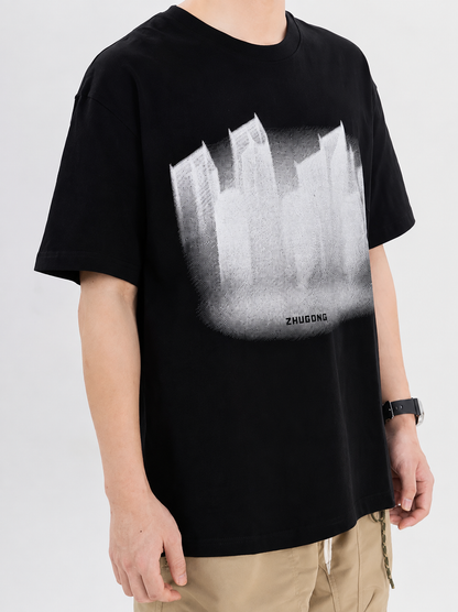 ルーズフィットプリントTシャツ ZB061