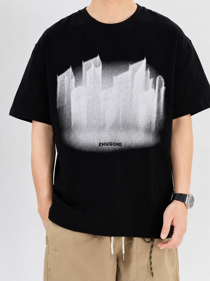 ルーズフィットプリントTシャツ ZB061