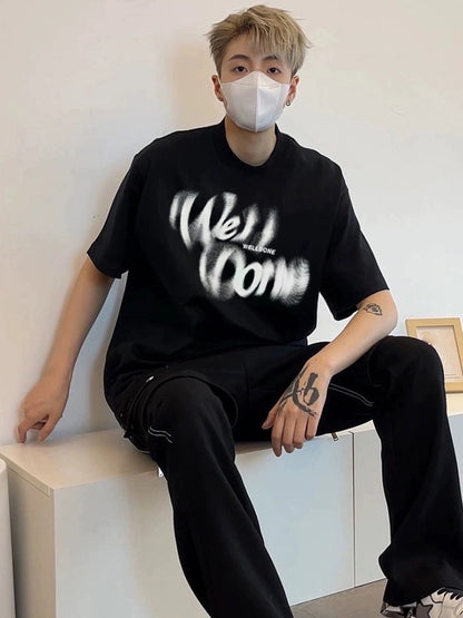 アメリカンロゴプリントTシャツ ZB066