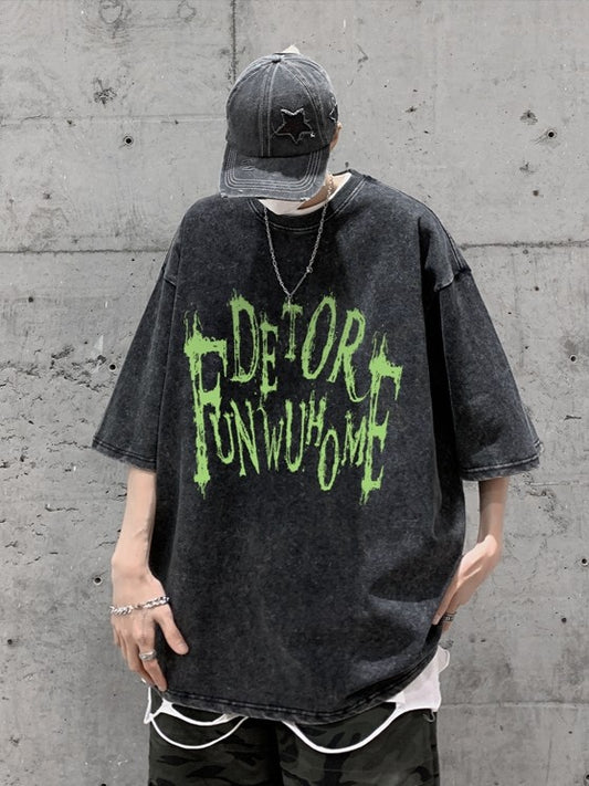ヒップホップ風グラフィックTシャツ ZB067