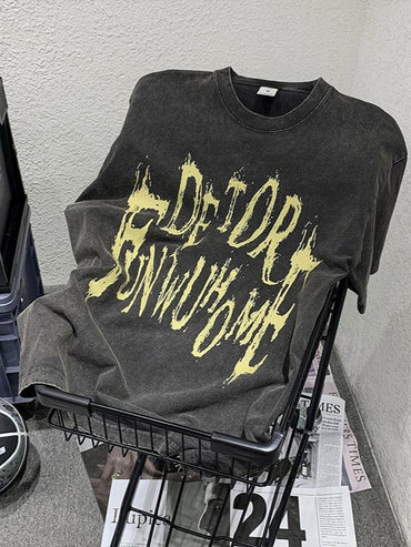 「限定セール」ヒップホップ風グラフィックTシャツ ZB067