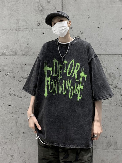 ヒップホップ風グラフィックTシャツ ZB067