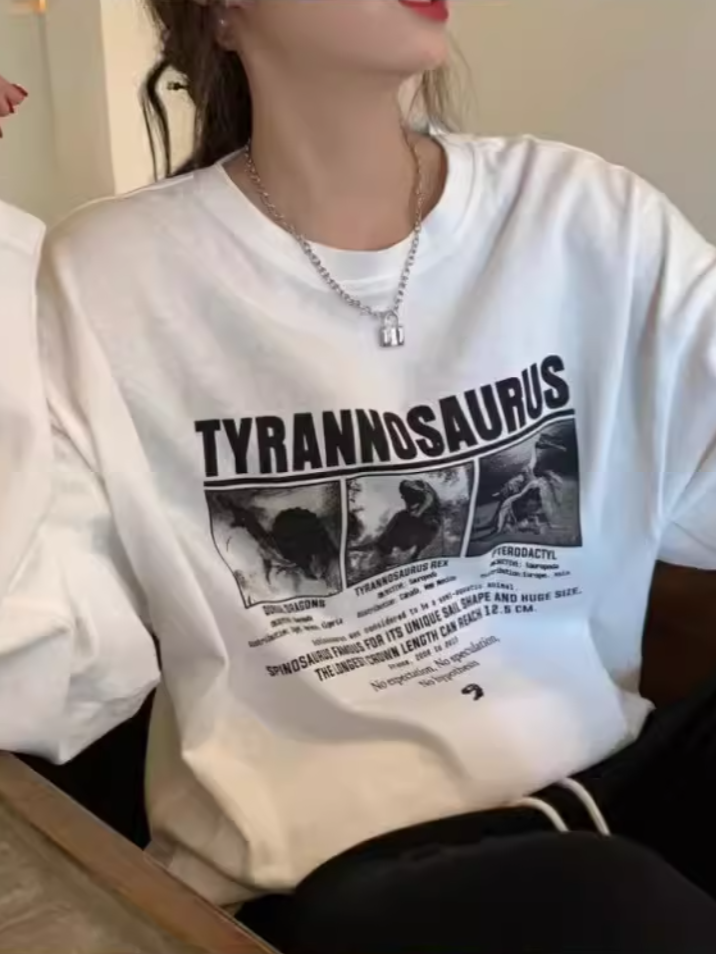 プリントデザイン ヴィンテージ ホワイトT ZB069