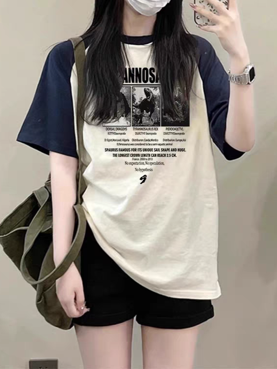 プリントデザイン ヴィンテージ ホワイトT ZB069