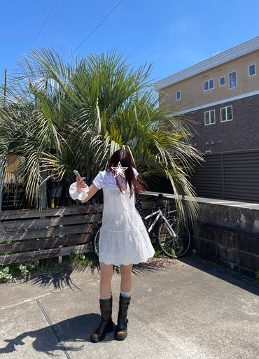 「bibi_s0821」ホワイトキャミソールワンピース TK0149