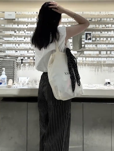 「hiinaaii24」ストライプワイドパンツ TK0203