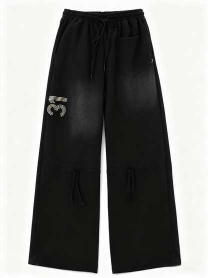 ブラックグラデーション カーブスウェットパンツ  TK0288