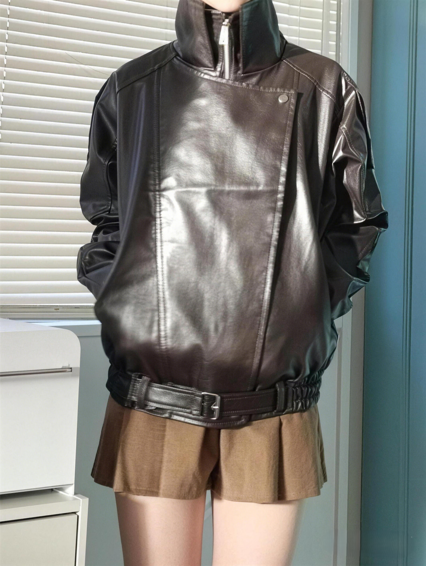 「teto___chan」PUレザーダブルライダースジャケット TK0335