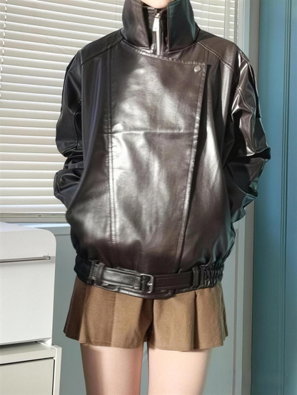 「teto___chan」PUレザーダブルライダースジャケット TK0335
