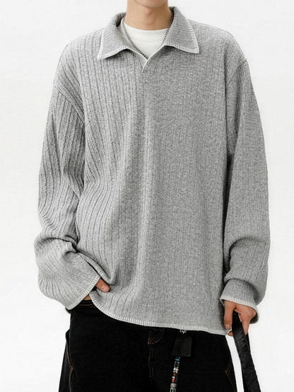 バイカラー 襟付き スウェット TK0394