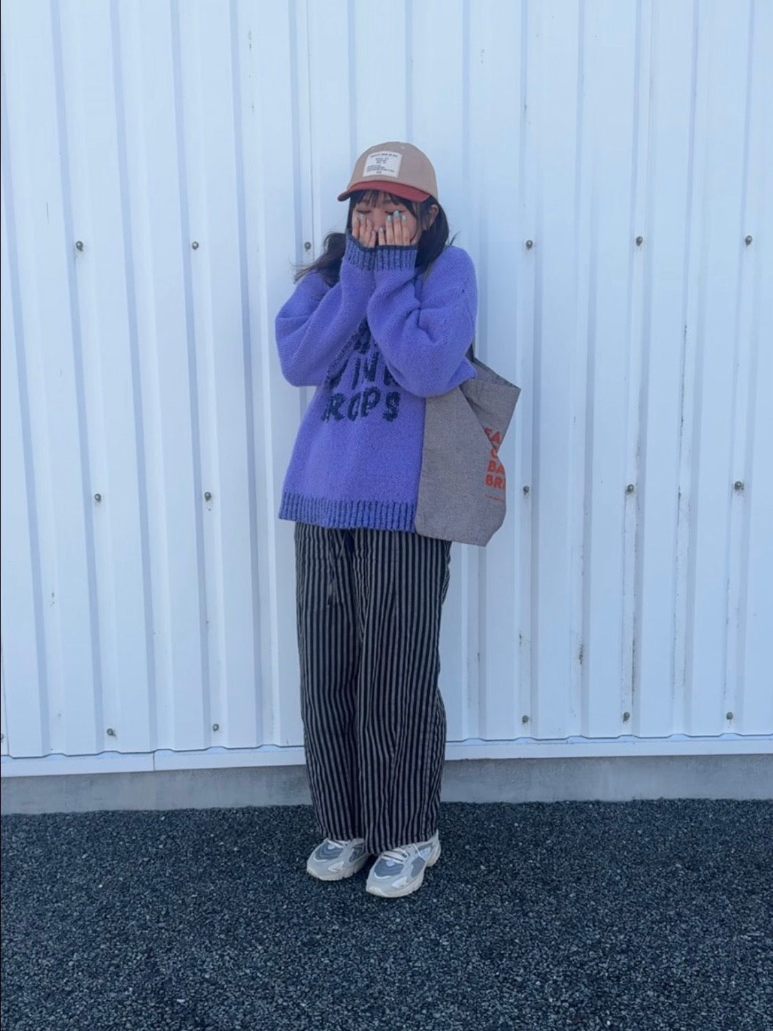「aino__nk8」ストライプワイドパンツ TK0203
