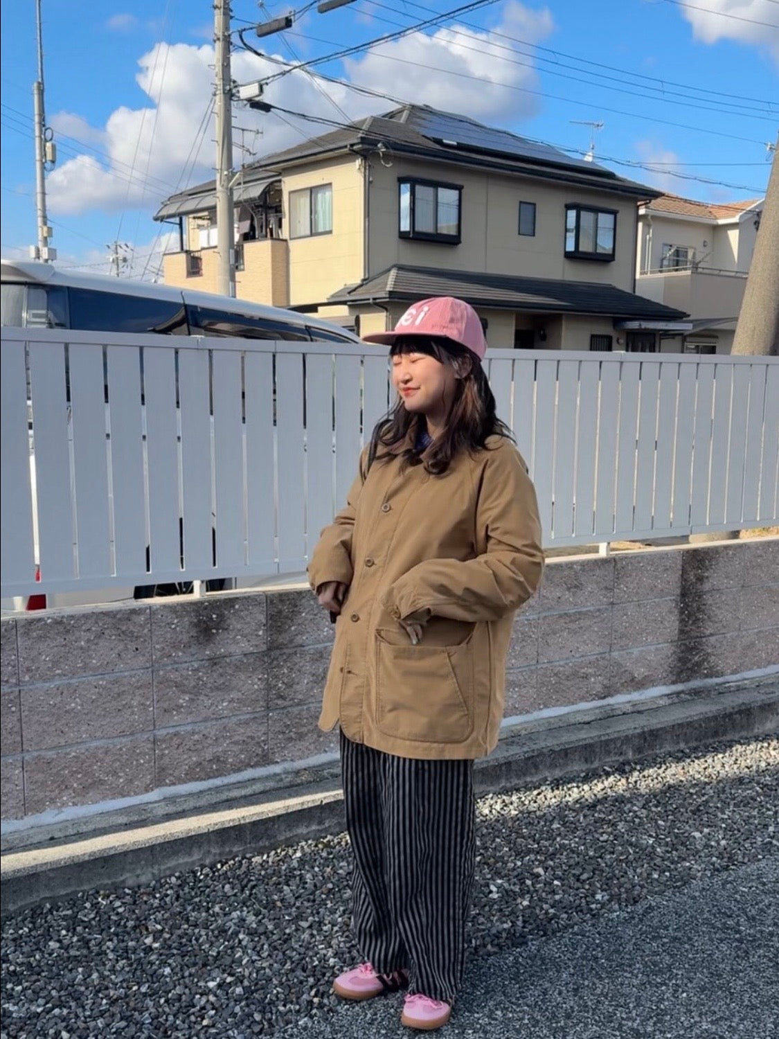 「aino__nk8」ストライプワイドパンツ TK0203