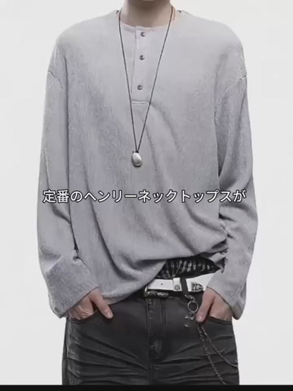ベーシックヘンリーネックプルオーバー TK0434