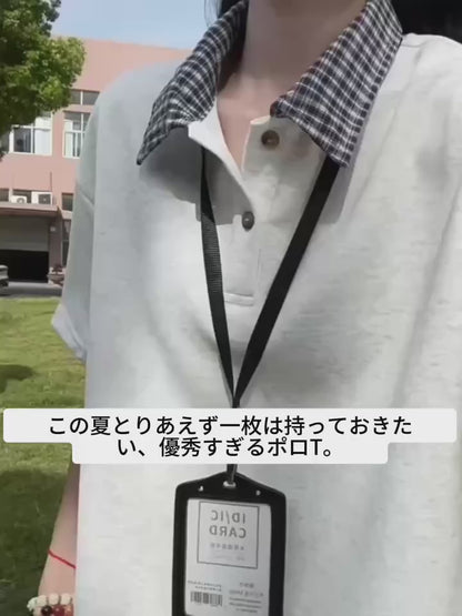 フェイクレイヤードチェックポロシャツ TK0540