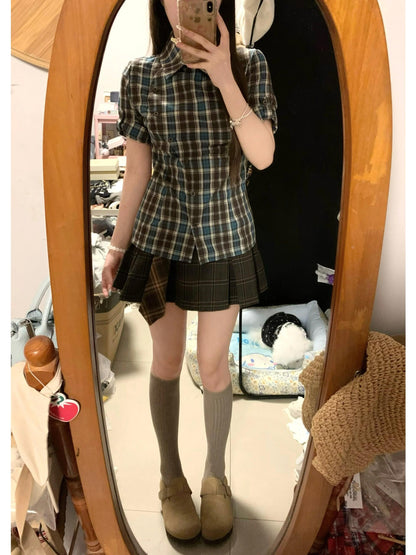 ボーダー柄ロゴ刺繍ショート丈Tシャツ TK0233