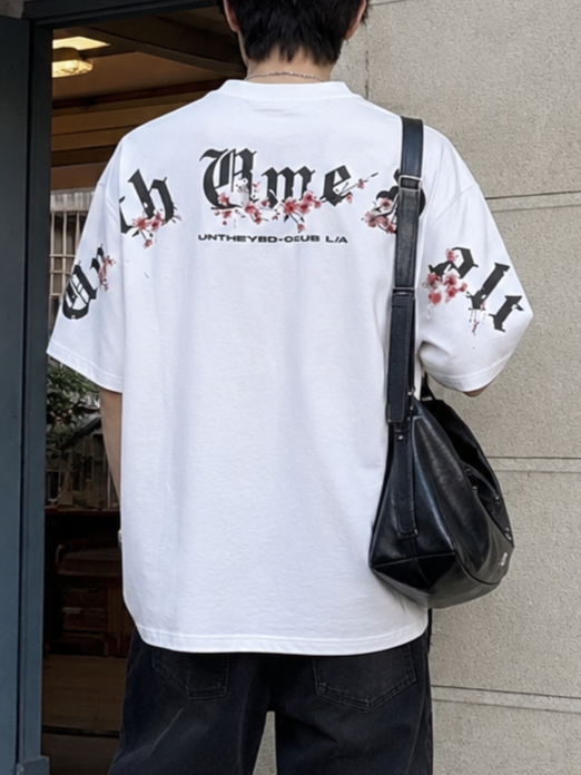 コットンロゴプリントTシャツ TK0507
